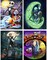 4 Pack Diamond Painting Kits for Adults DIY 5D Jack&Sally Halloween Diamond Art Paint with Round Diamonds Full Drill Nightmare Gem Art Painting Kit